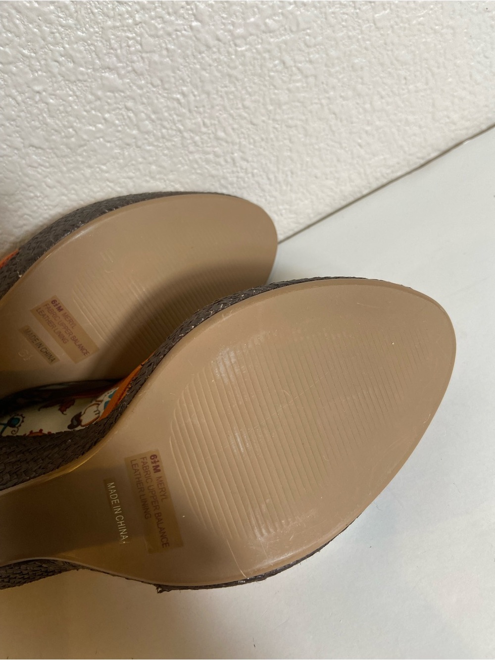 Pink Studio~Colorful Floral Pattern~Peep Toe~Slingback~Weave Wedge Heel~Size 6.5 - Picture 15 of 15